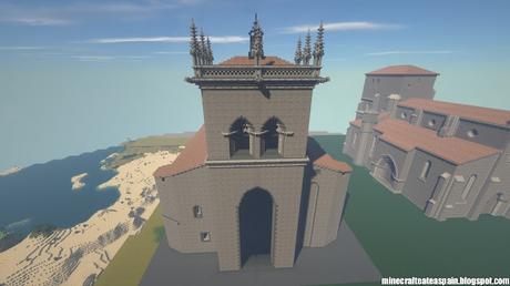 Réplica Minecraft de la Iglesia de Villegas, Burgos, Españas.