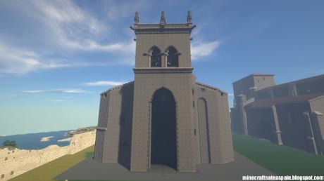 Réplica Minecraft de la Iglesia de Villegas, Burgos, Españas.