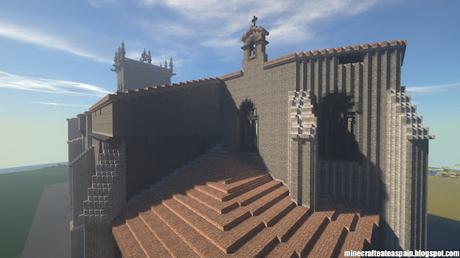 Réplica Minecraft de la Iglesia de Villegas, Burgos, Españas.