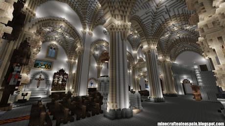 Réplica Minecraft de la Iglesia de Villegas, Burgos, Españas.