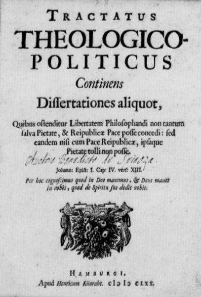 La libertad de pensamiento en Spinoza. El Tratado Teológico-Político (1670)