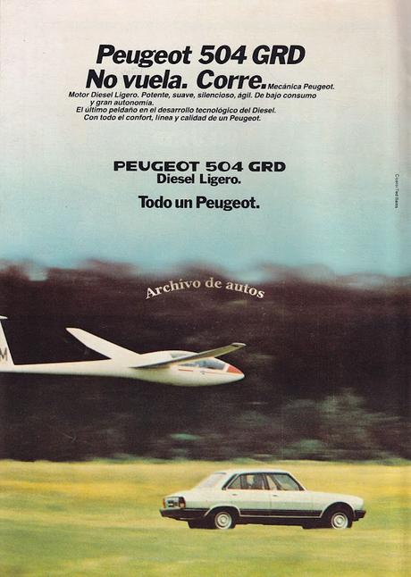 Peugeot 504 GRD con motor Diesel Ligero de Sevel Argentina en 1986