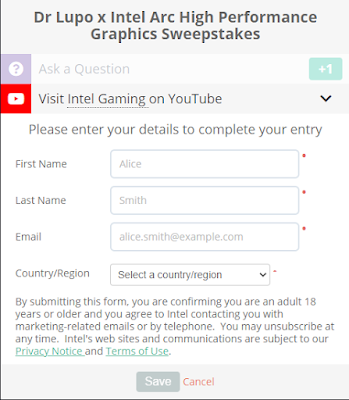 Intel sorteará 5 tarjetas de vídeo Intel Arc pero para residentes unos pocos países Intel sorteará 5 tarjetas de vídeo Intel Arc pero para residentes unos pocos países