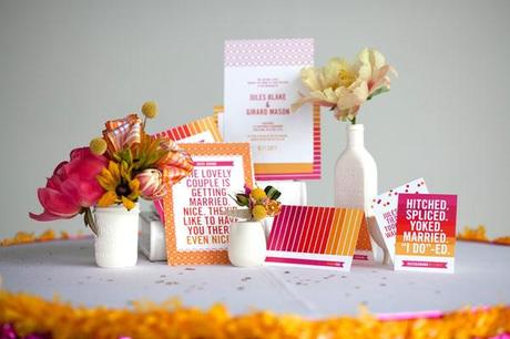 Inspírate: Detalles rosas y naranjas para tu boda