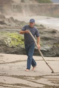 La playa se convierte en arte.