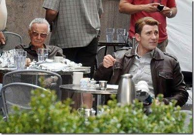 Fotos de Capitán América, Ojo de Halcón, Viuda Negra y... Stan Lee en 'The Avengers'