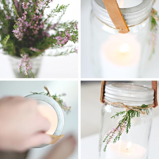 Diy: Tarros  como candelas para una cena al aire libre