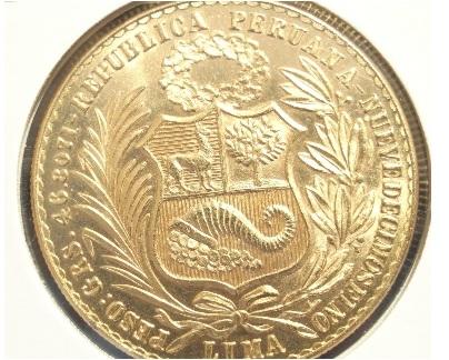 Monedas de Oro Peruanas: Cien Soles Oro