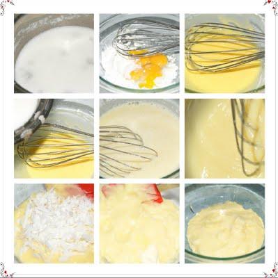 Crema pastelera de coco