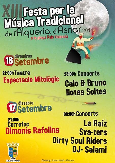 L'Alqueria d'Asnar. Fiestas de San Miguel - Moros y Cristianos 2011 - XIII Festa per la Música Tradicional