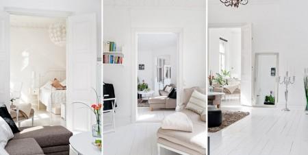 Un piso sueco con encanto sofá chaislonge muebles de ikea muebles de diseño mueble bajo de tv blanco mesa de centro de diseño estilo de decoración nórdico escritorio de ikea diseño de interiores decoración en blanco decoración de interiores comoda de ikea cama de foja blanco