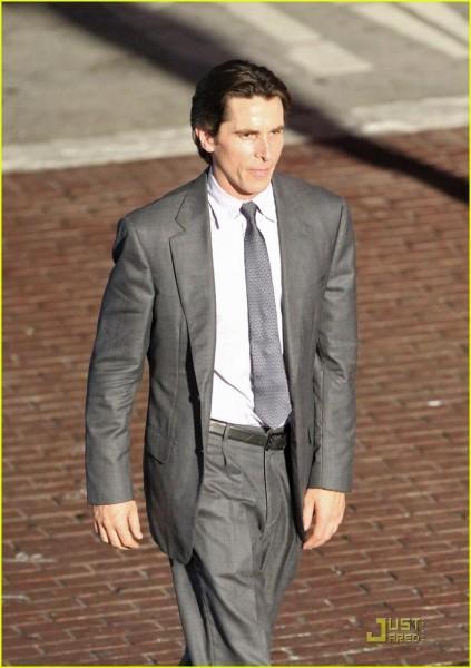 Bale y Hathaway en el rodaje de TDK Rises