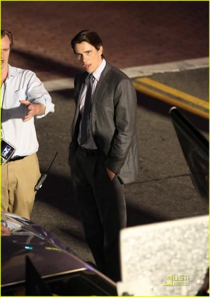 Bale y Hathaway en el rodaje de TDK Rises