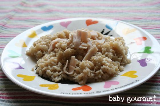 Estrellas de pasta a la Baby Carbonara (a partir de 10 meses)