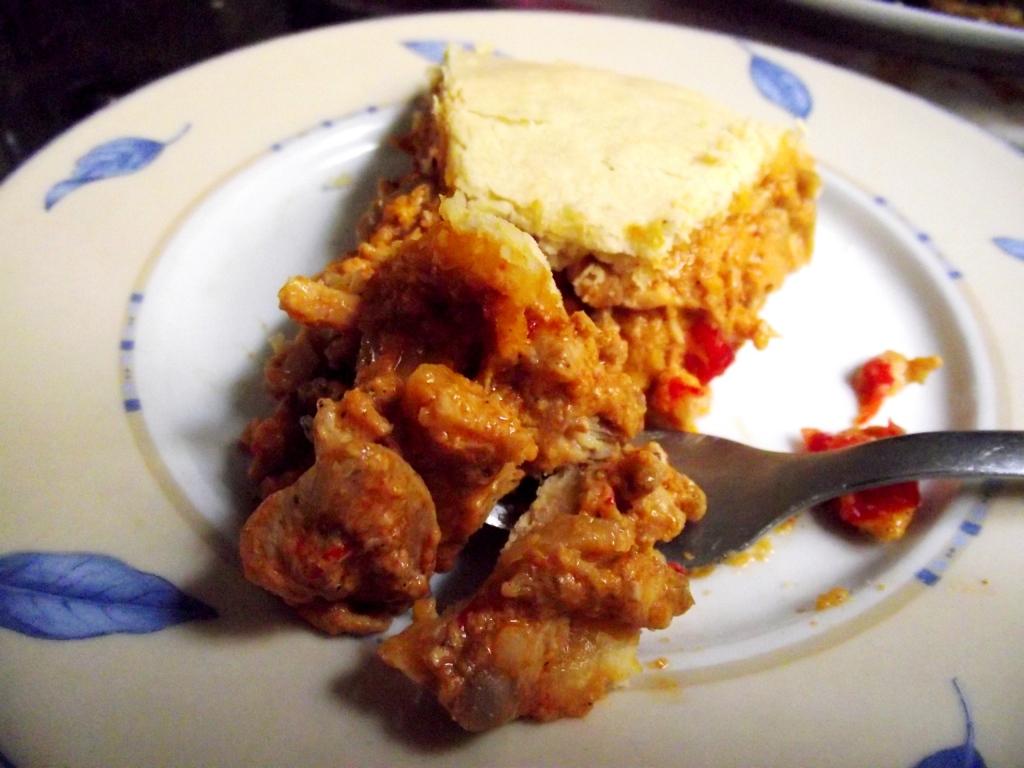 Pastel de pechuga, hongos y crema…