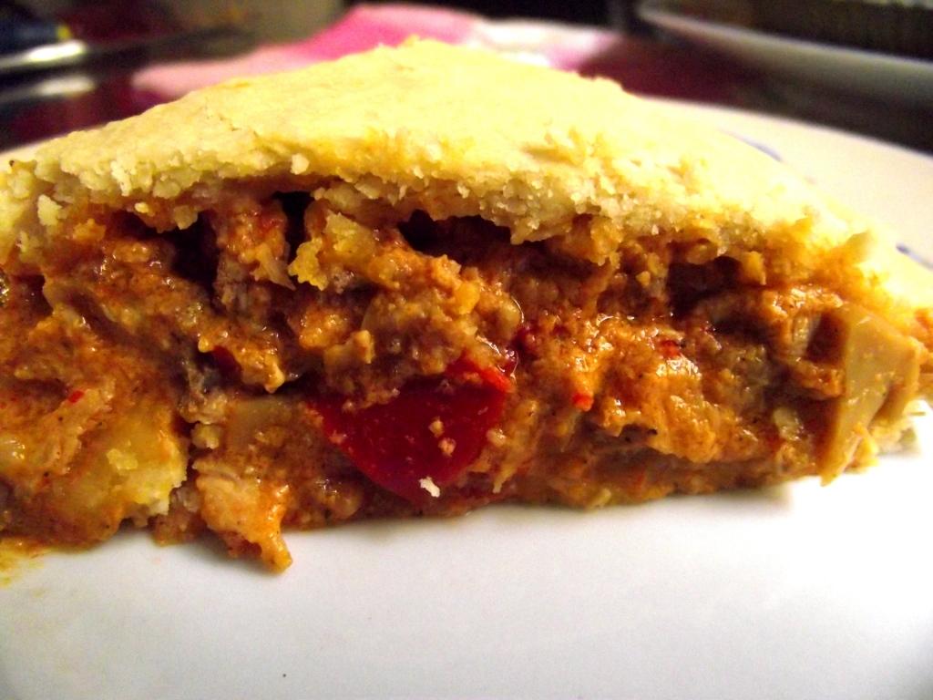 Pastel de pechuga, hongos y crema…