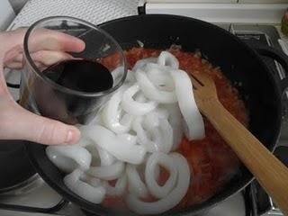 Calamares en salsa de almendras al Pedro Ximénez