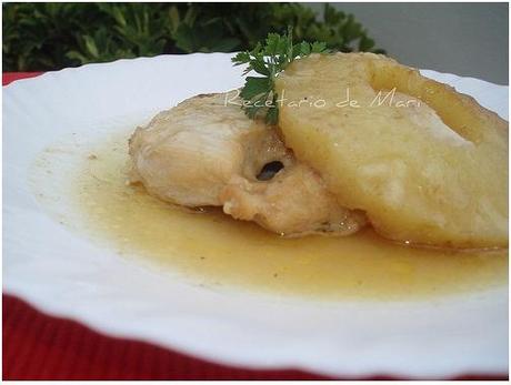 PECHUGAS DE POLLO CON PIÑA