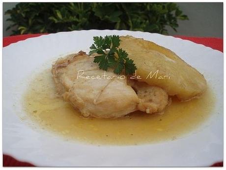 PECHUGAS DE POLLO CON PIÑA