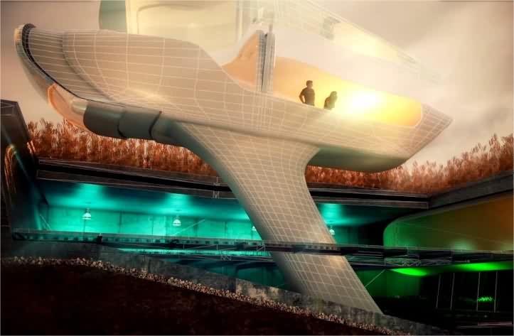 Futurista casa-mirador a prueba de tornados y huracanes