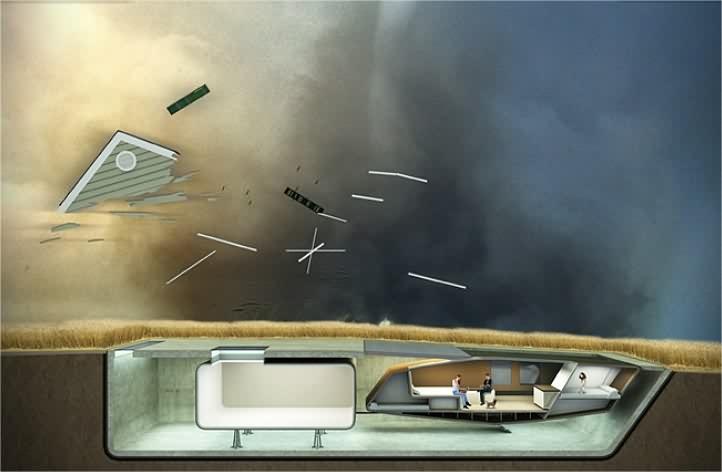 Futurista casa-mirador a prueba de tornados y huracanes