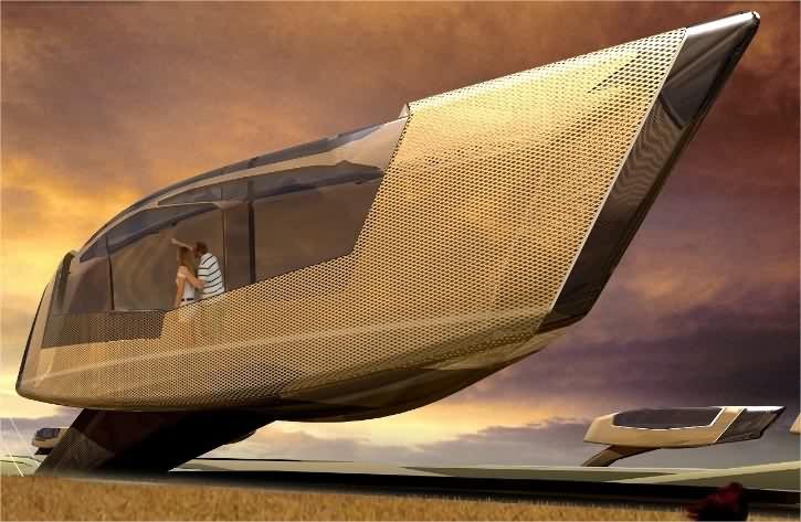 Futurista casa-mirador a prueba de tornados y huracanes