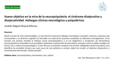 El síndrome disejecutivo y disejecutividad - Andrés Mujica-Alfonzo