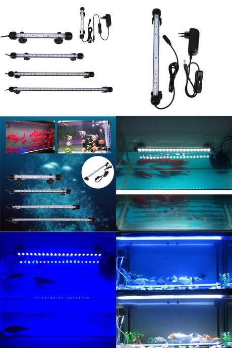 Visit To Buy Euplug Waterproof Aquarium Led Lighting Blue White Led Light 18 28 38 48cm Fish Tank Acrylic C Led Aquarium Lighting White Led Lights Lamp Decor