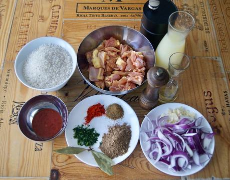 Arroz con pollo y baharat