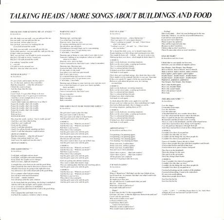 Talking Heads - More Songs About Buildings and Food (1978)