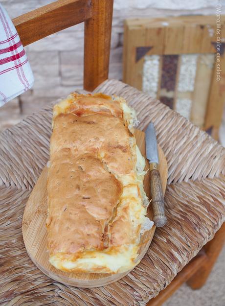 Pastel de jamón york y queso Raclette