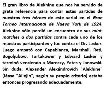 Lasker, Capablanca y Alekhine o ganar en tiempos revueltos (140)