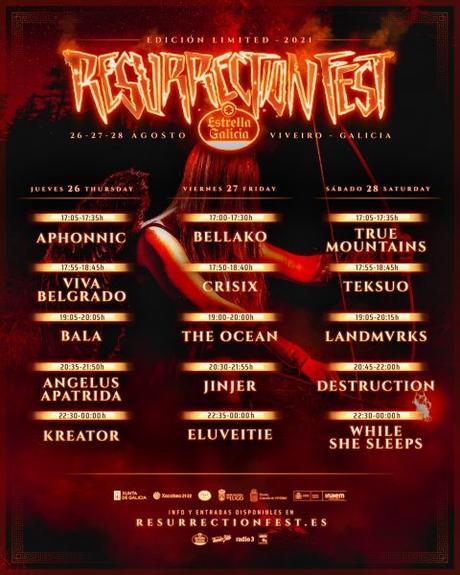 RESURRECTION FEST – HORARIOS Y CAMBIOS EN EL CARTEL