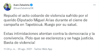 Balearon este jueves por la noche al diputado del FDT Balearon este jueves por la noche al diputado del FDT