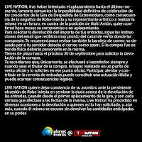 Comunicado Live Nation cancelación gira Extremoduro