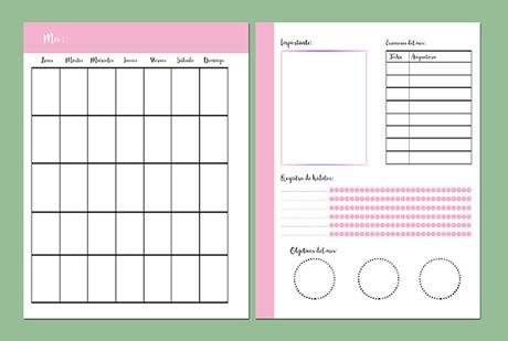 Kit para estudiantes - Registro mensual