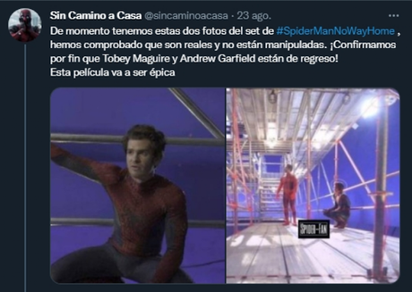 SUPUESTA FILTRACIÓN DE IMÁGENES (CON ANDREW GARFIELD Y TOBEY MAGUIRE)