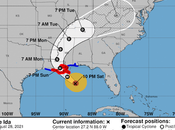 Ida, huracán peligroso hacia Luisiana, Estados Unidos.