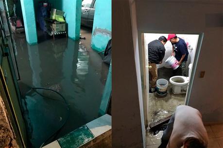 (video) Brota agua negra en los hogares de la colonia San Luis Rey
