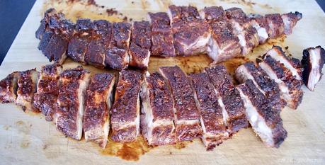 Costillas de cerdo asadas con rub Costillas de cerdo asadas con rub