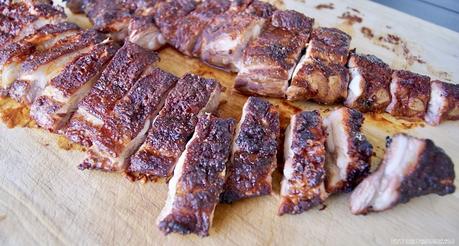 Costillas de cerdo asadas con rub Costillas de cerdo asadas con rub