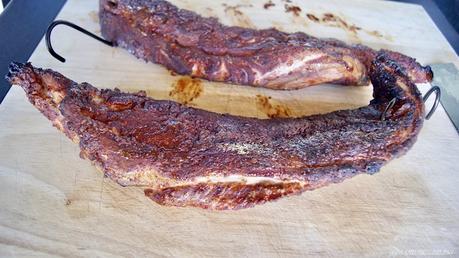 Costillas de cerdo asadas con rub Costillas de cerdo asadas con rub