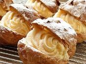 Profiteroles relleno nata