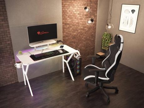 Genesis presenta en España su nuevo escritorio gaming: Genesis HOLM 320 RGB blanco