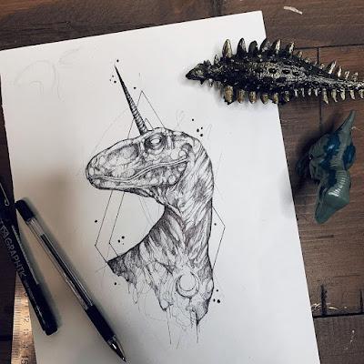 Dinosaurios en piel y papel con Ekaterina Krivkova