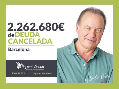 Repara tu Deuda Abogados cancela 2.262.680 € en Barcelona (Cataluña) con la Ley de la Segunda Oportunidad