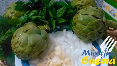 ingredientes guiso de patatas con alcachofas