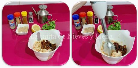 Hummus de judías blancas y tomates secos