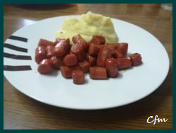 Salchichas con salsa de soja y miel