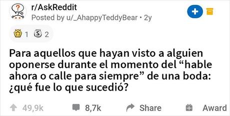 18 Ocasiones en las que alguien realmente se opuso en el momento del “hable ahora o calle para siempre” de una boda 18 Ocasiones en las que alguien realmente se opuso en el momento del “hable ahora o calle para siempre” de una boda